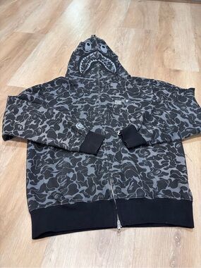 Dover Street Market Special Camo Full Zip Hoodie Black | A Bathing Ape SIZE L